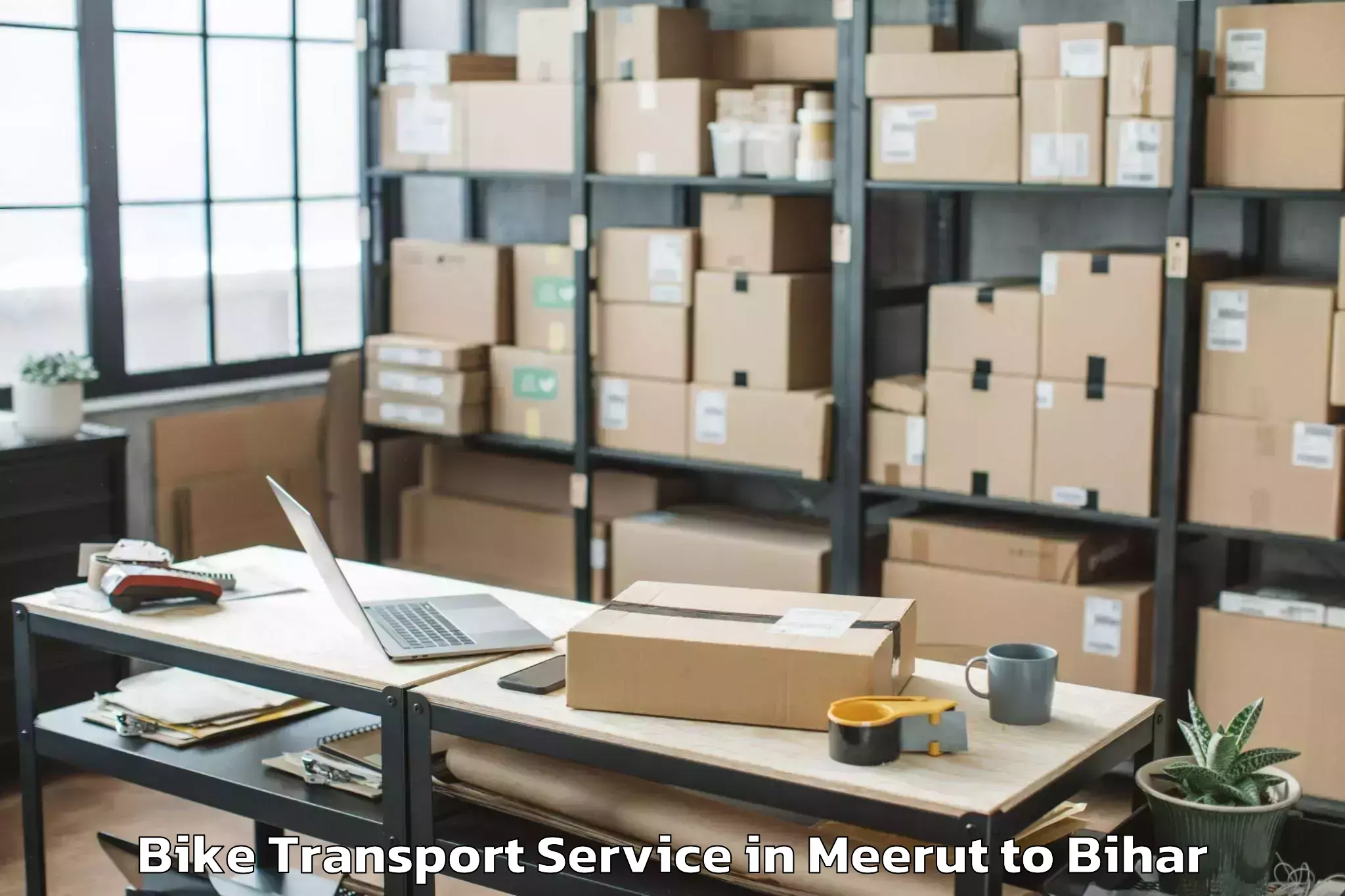 Book Meerut to Alamnagar Bike Transport Online